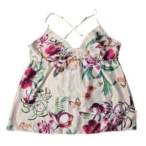 Ted Baker Satin Floral Butterfly Camisole Size: 16